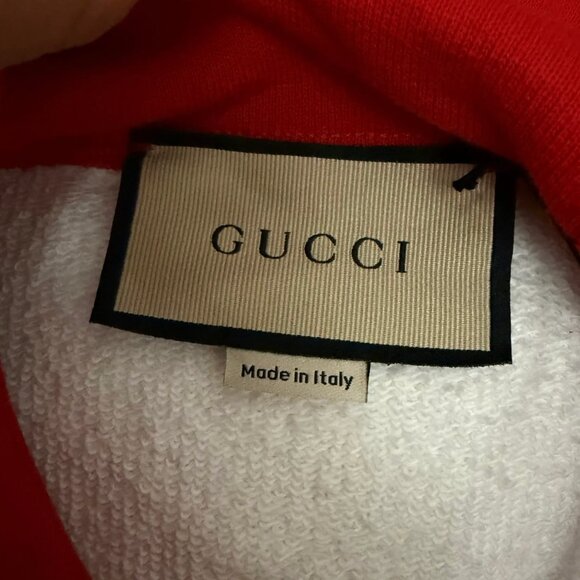 Gucci Jersey Strawberry Logo Hoodie Oversized Small - Picture 7 of 7